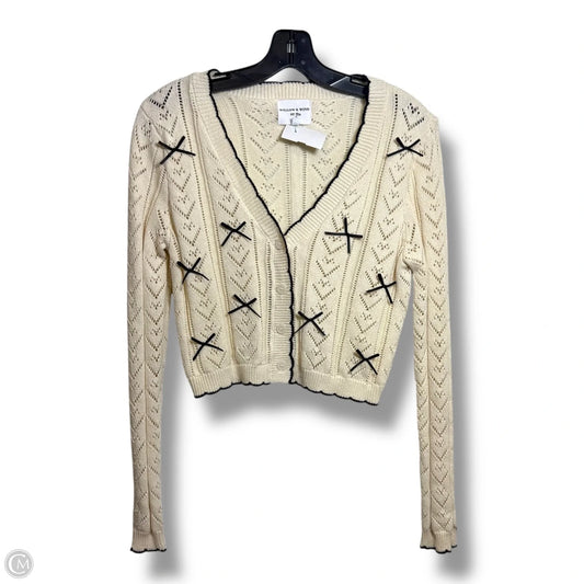 Cardigan By Clothes Mentor In Cream, Size: M