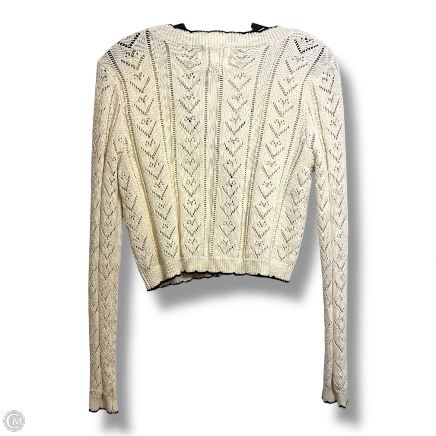 Cardigan By Clothes Mentor In Cream, Size: M