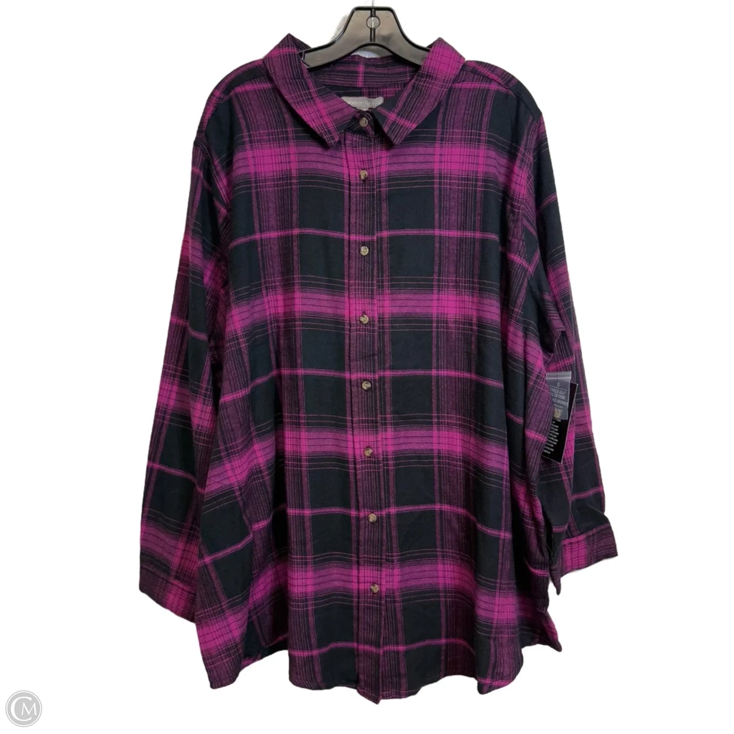 Top Long Sleeve By Woman Within In Purple, Size: 2x
