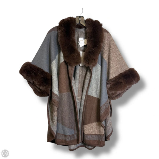 Poncho By Clothes Mentor In Brown, Size: S
