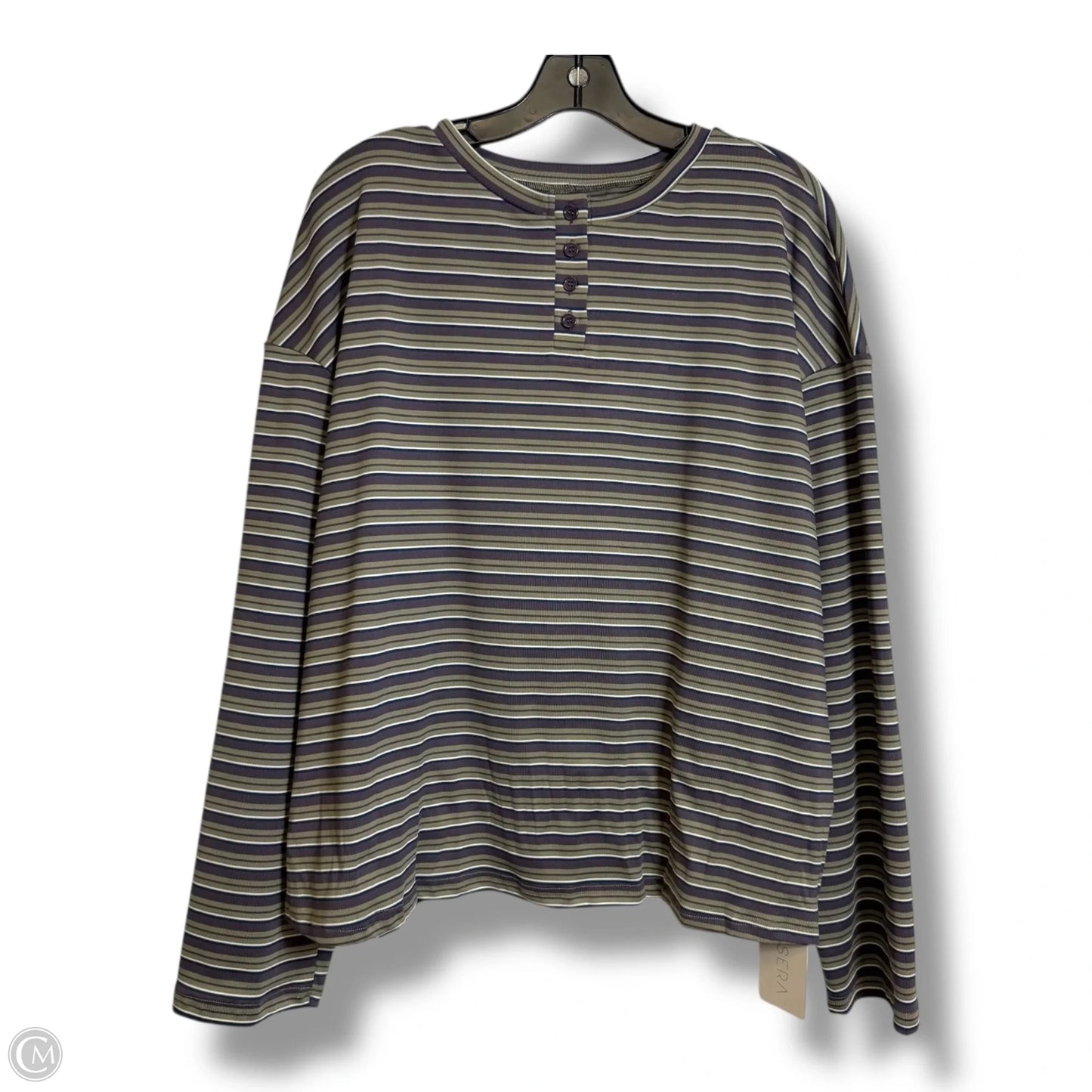Top Long Sleeve By Clothes Mentor In Striped Pattern, Size: L
