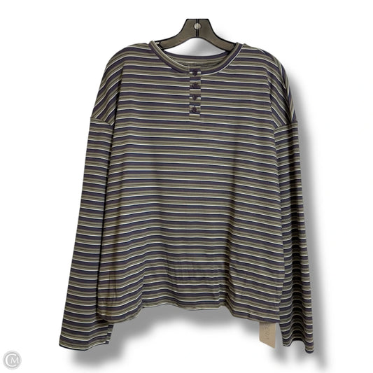 Top Long Sleeve By Clothes Mentor In Striped Pattern, Size: L