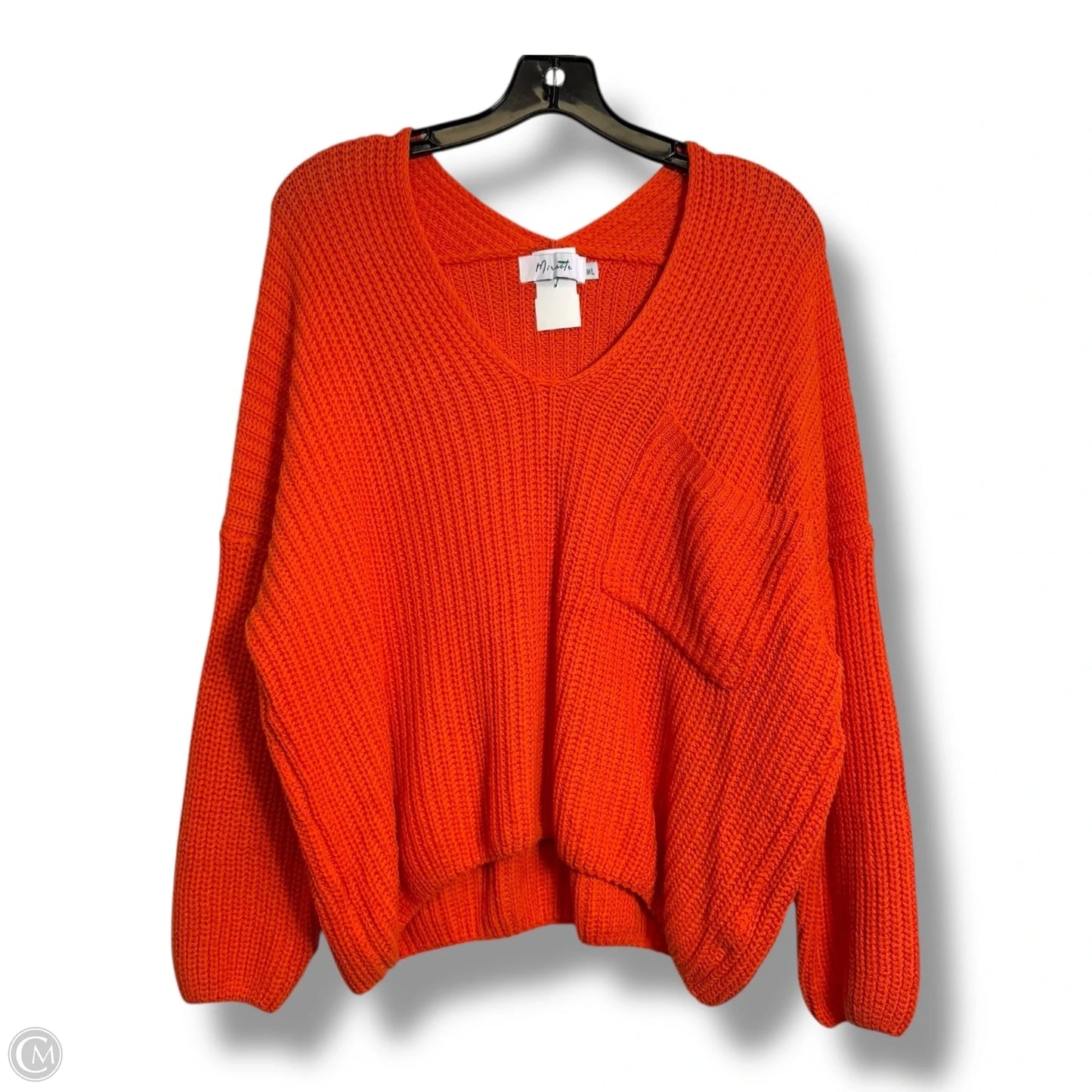 Sweater By Miracle In Orange, Size: M