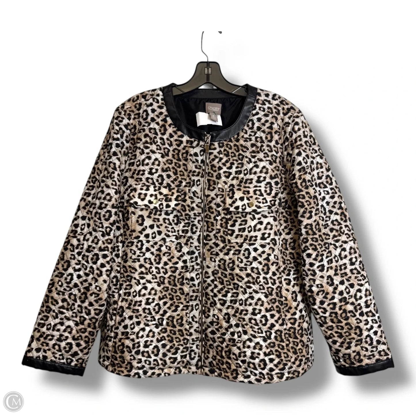 Jacket Other By Chicos In Animal Print, Size: L