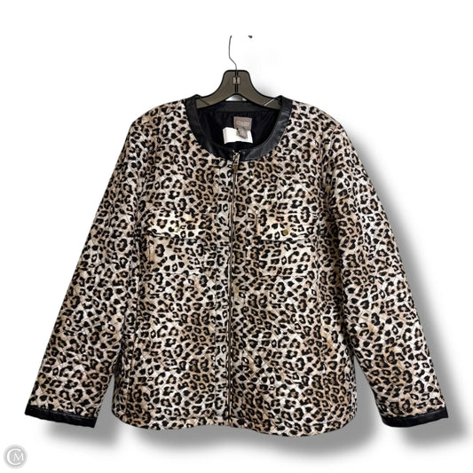 Jacket Other By Chicos In Animal Print, Size: L