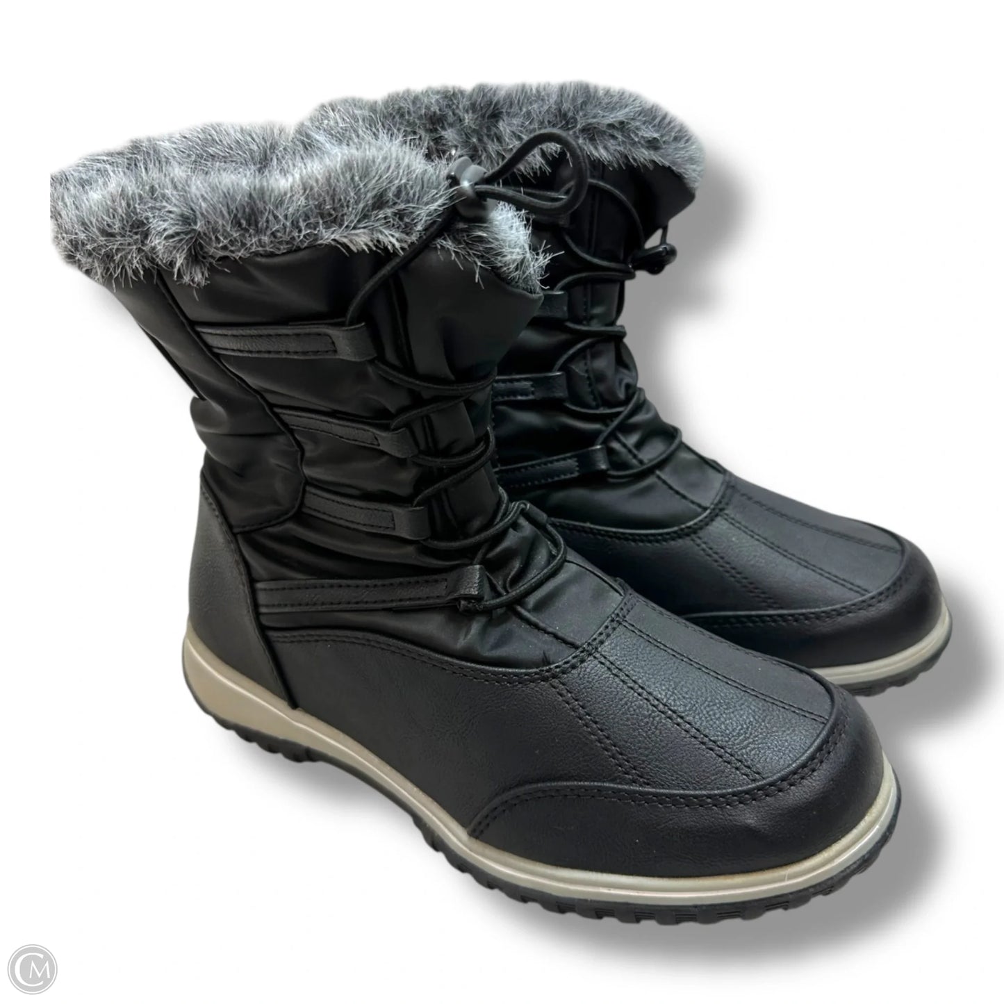 Boots Ankle Flats By Totes In Black, Size: 7.5