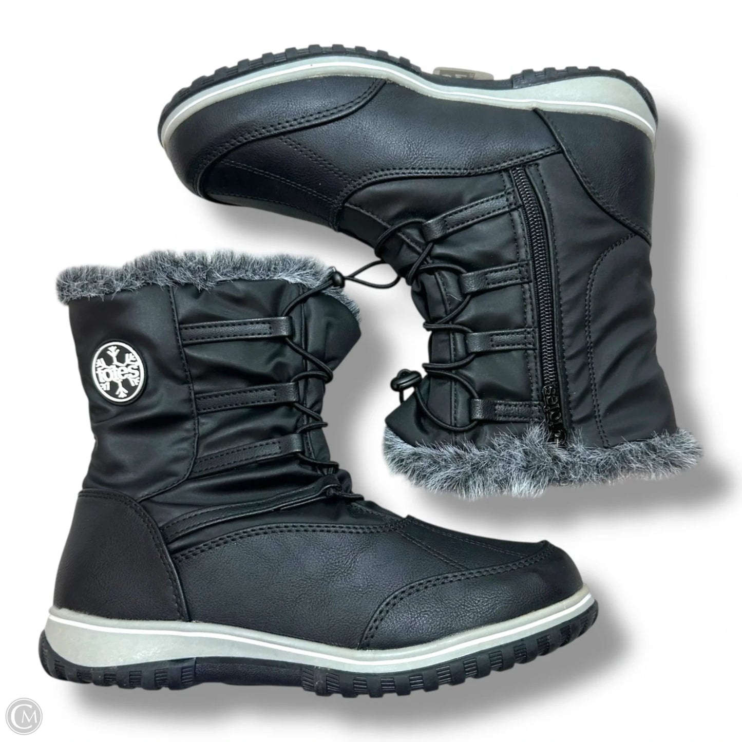 Boots Ankle Flats By Totes In Black, Size: 7.5