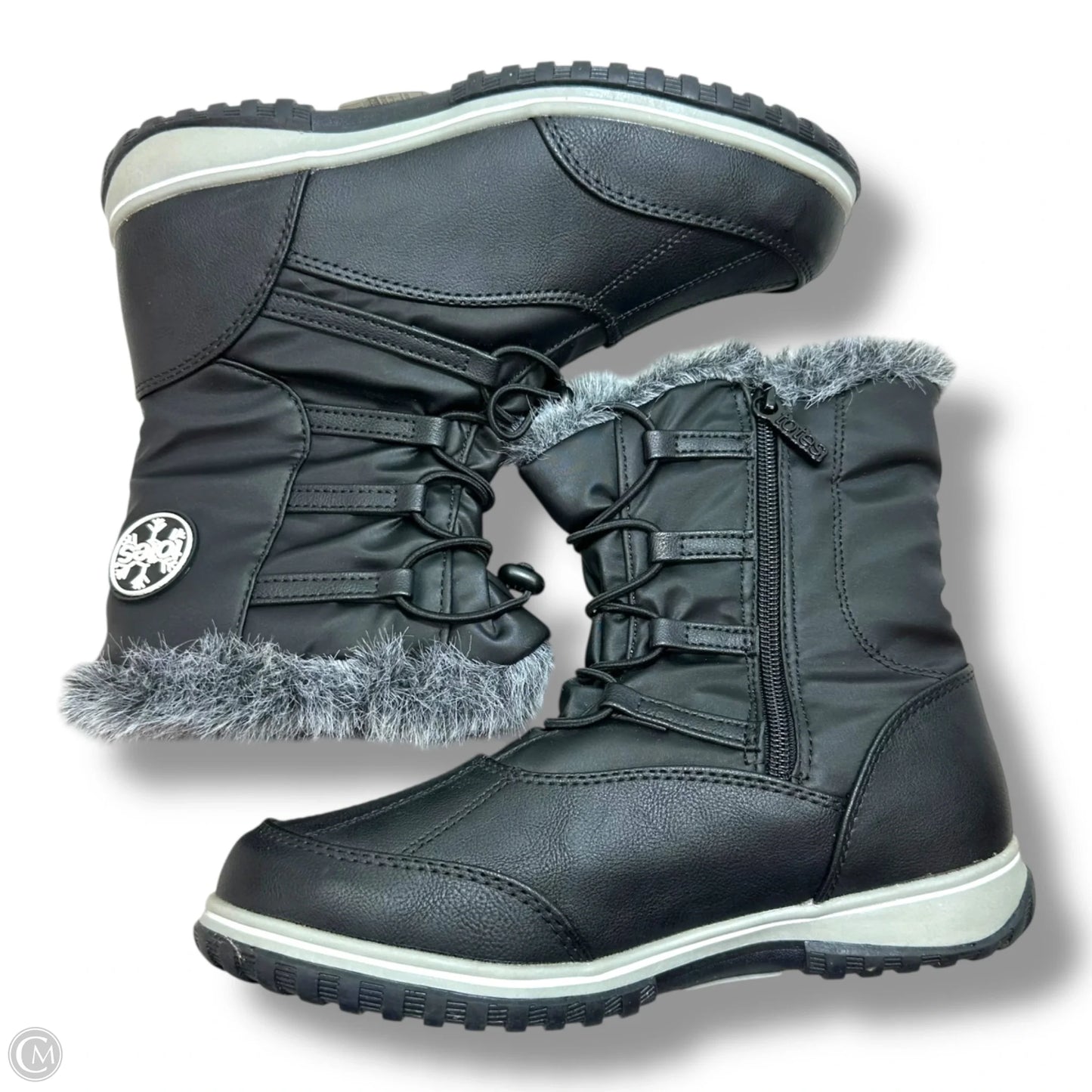 Boots Ankle Flats By Totes In Black, Size: 7.5