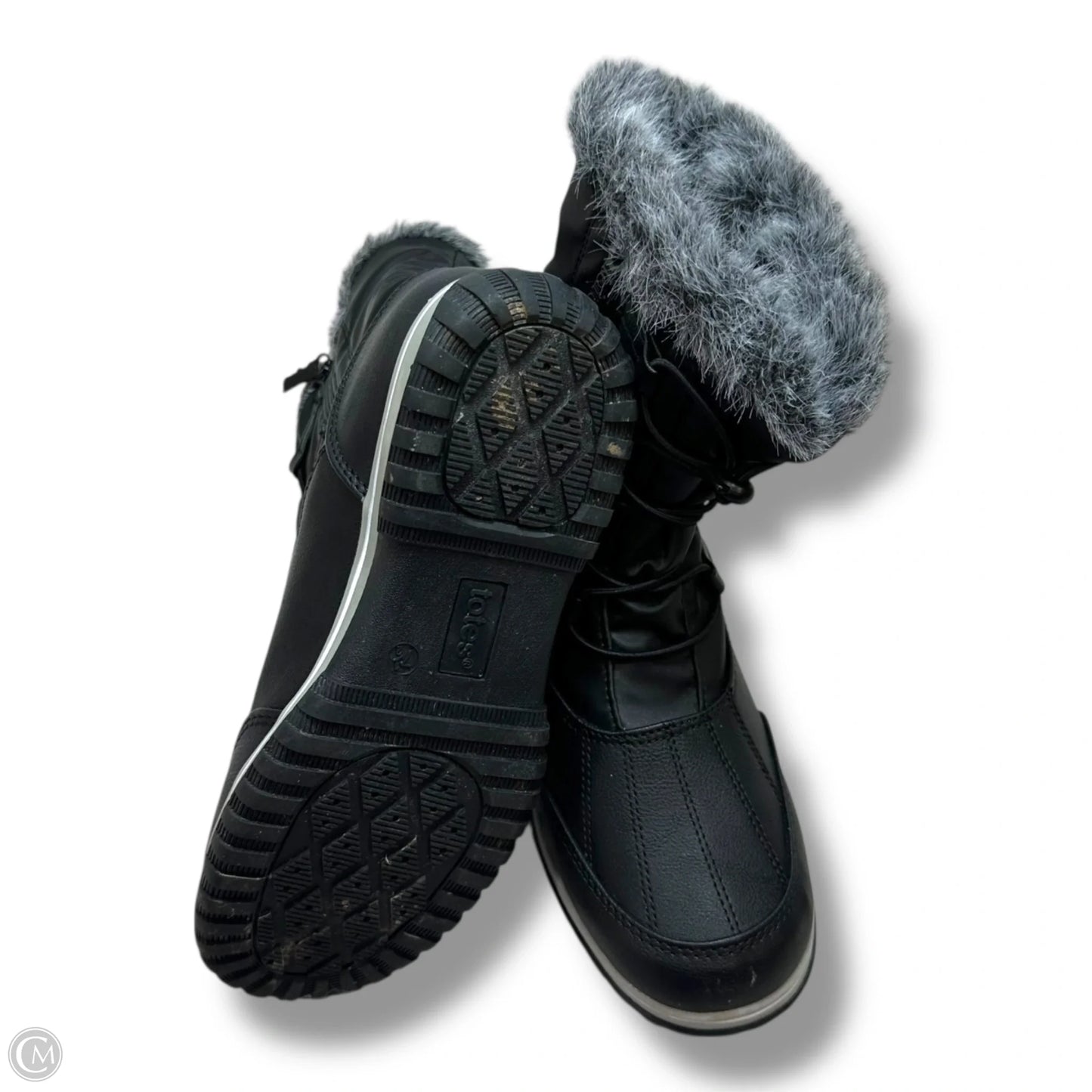 Boots Ankle Flats By Totes In Black, Size: 7.5