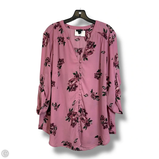 Top Long Sleeve By Torrid In Floral Print, Size: 2x