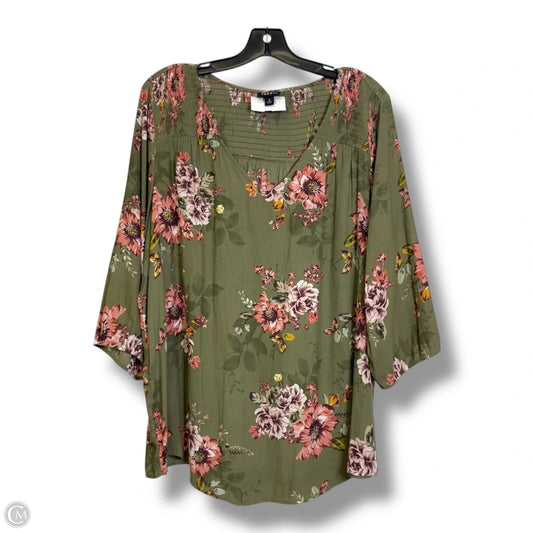 Top Long Sleeve By Torrid In Floral Print, Size: 2x
