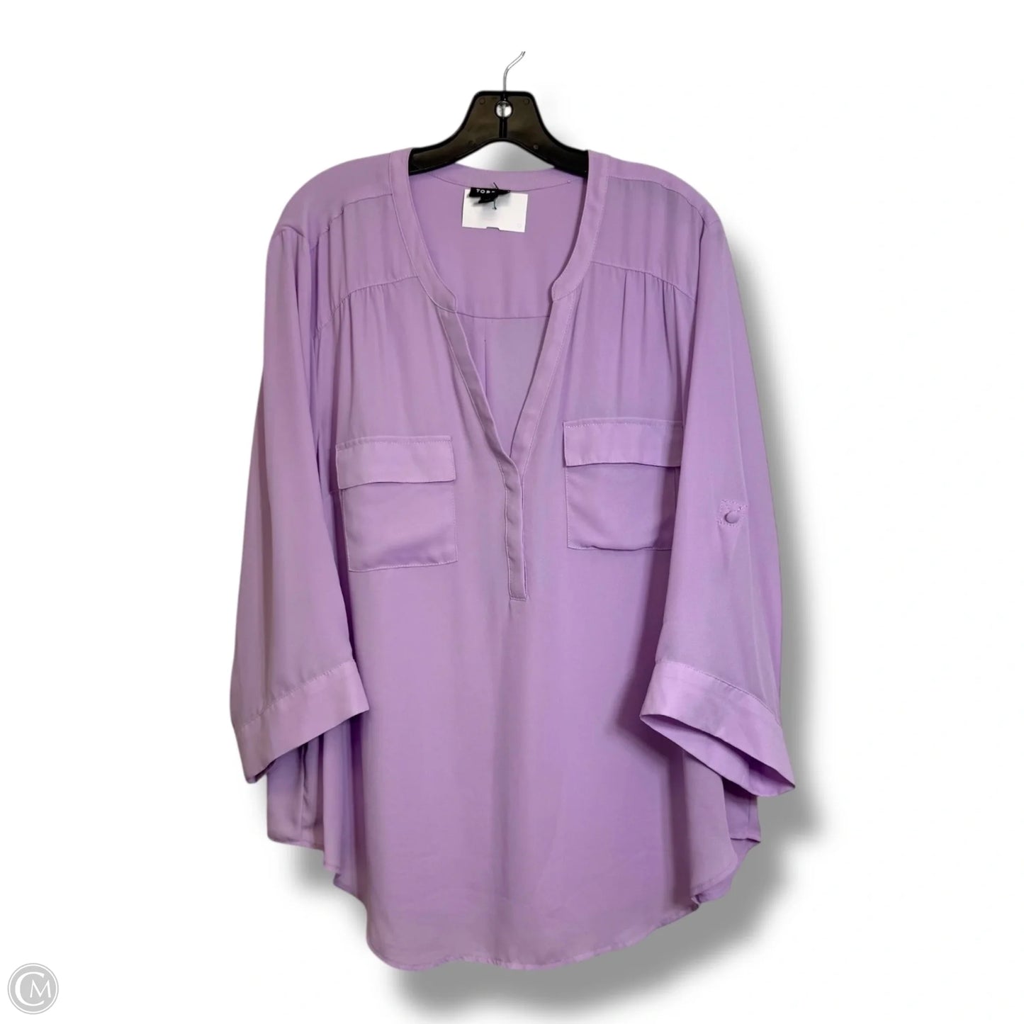 Top Long Sleeve By Torrid In Purple, Size: 2x