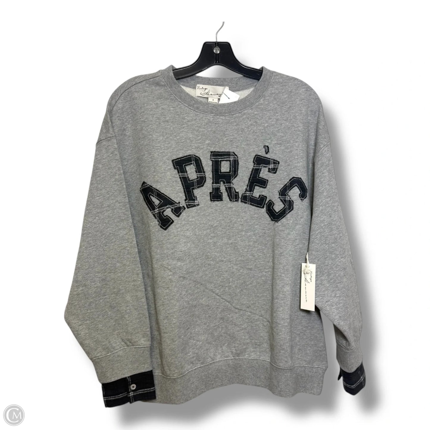 Sweatshirt Crewneck By Clothes Mentor In Grey, Size: S