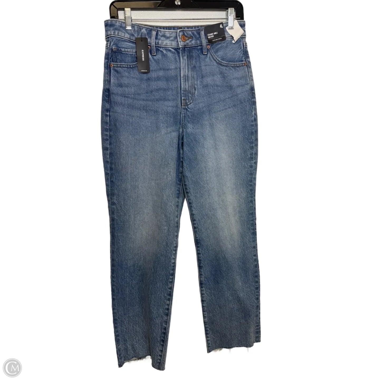 Jeans Cropped By Express In Blue Denim, Size: 4l