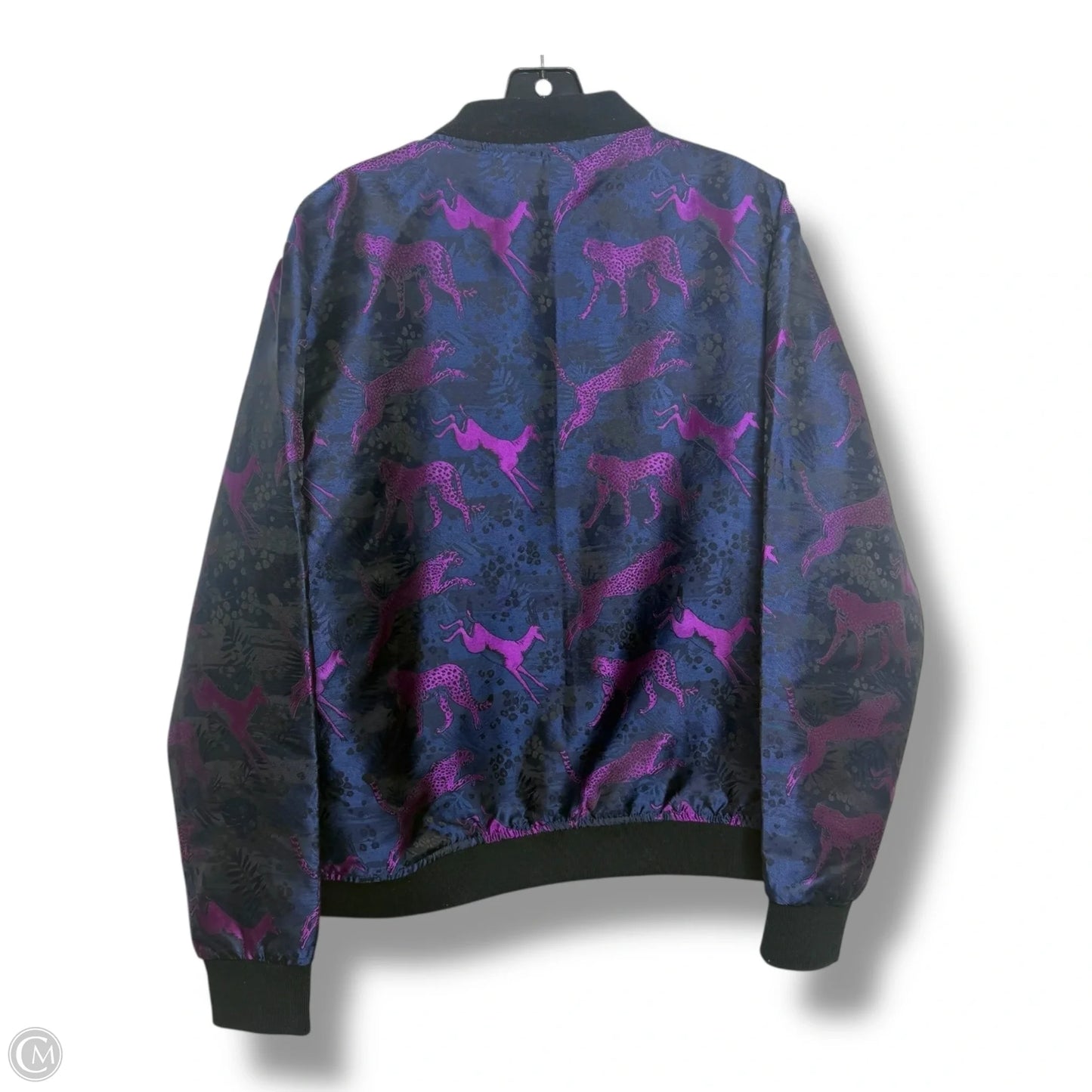 Men’s IAN NAVY IMPALA & CHEETAH Jacket By BERTIGO In Animal Print, Size: L