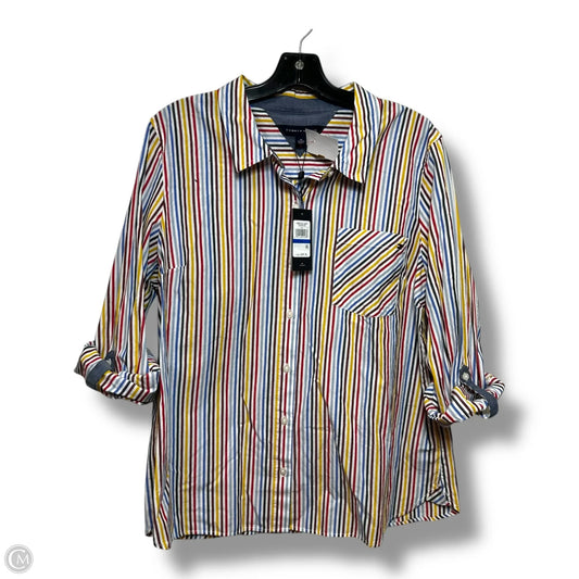 Top Long Sleeve By Tommy Hilfiger In Multi-colored, Size: Xl