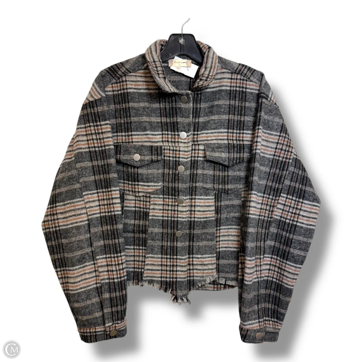 Jacket Shirt By Altard State In Plaid Pattern, Size: S