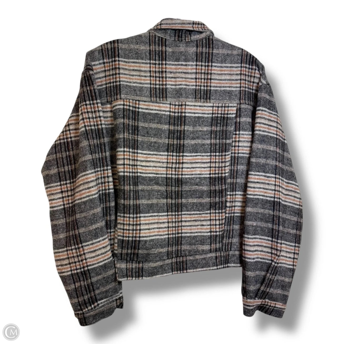 Jacket Shirt By Altard State In Plaid Pattern, Size: S