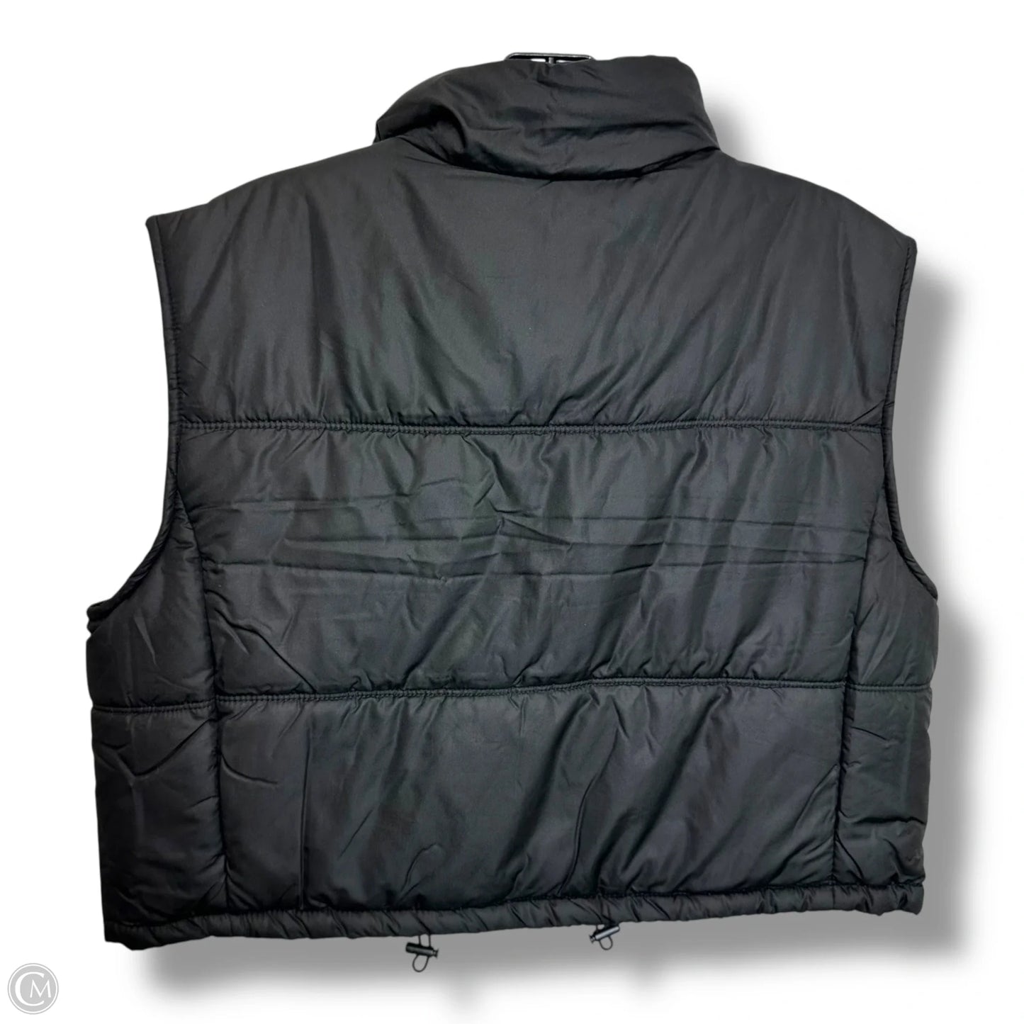 Cropped Vest Puffer & Quilted By Thread And Supply In Black, Size: L