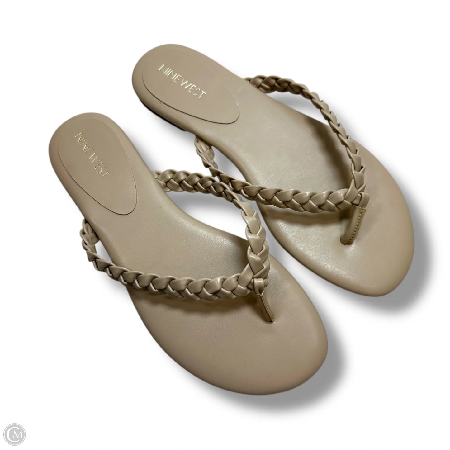 Sandals Flip Flops By Nine West In Beige, Size: 9