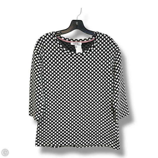 Top Short Sleeve By Rose And Olive In Black & White, Size: S