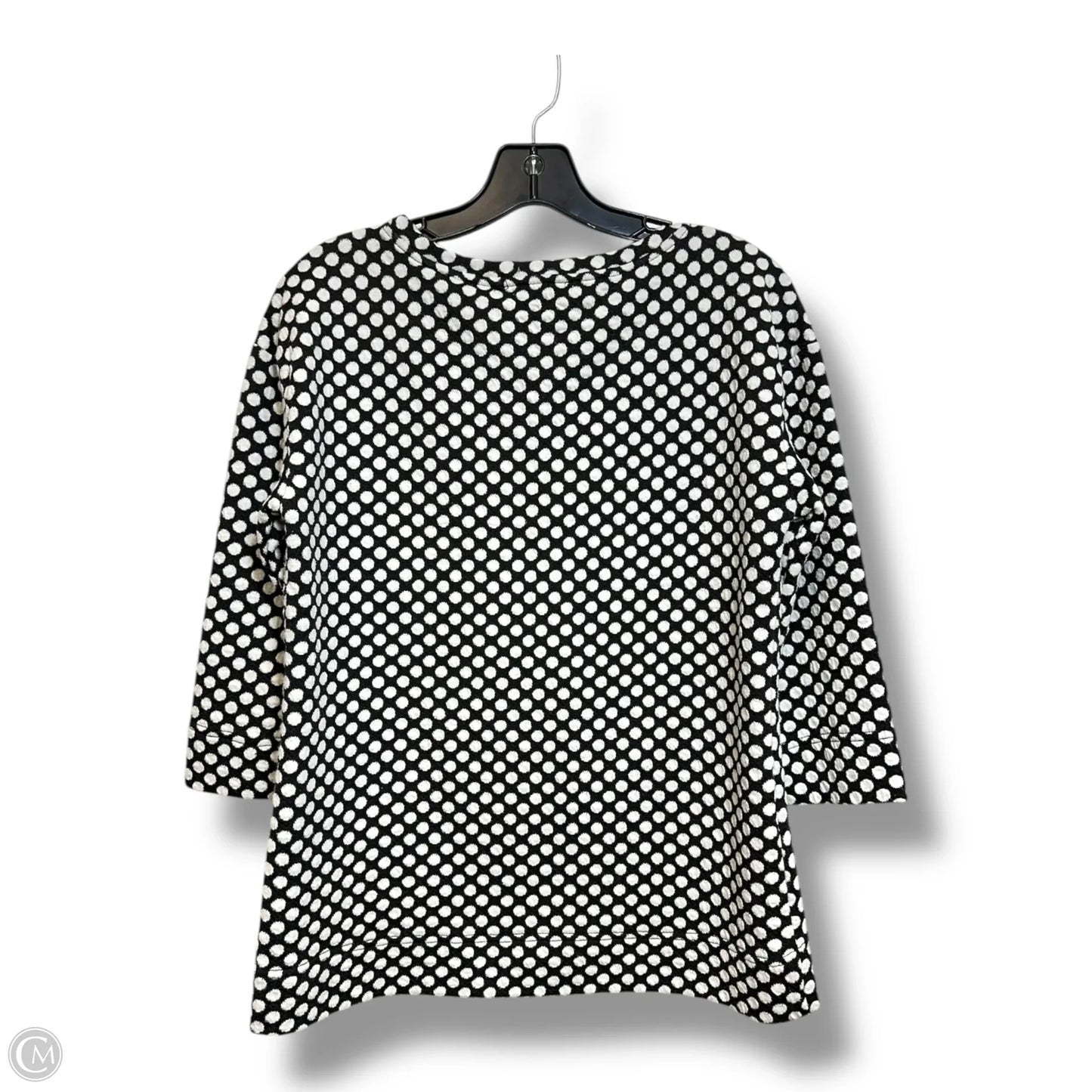 Top Short Sleeve By Rose And Olive In Black & White, Size: S