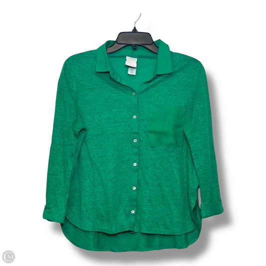 Top Long Sleeve By Clothes Mentor In Green, Size: S