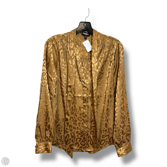 Top Long Sleeve By Express In Animal Print, Size: M
