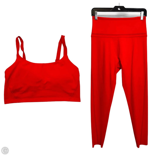 Athletic Pants & sports bra set 2pc By Aerie In Orange, Size: L