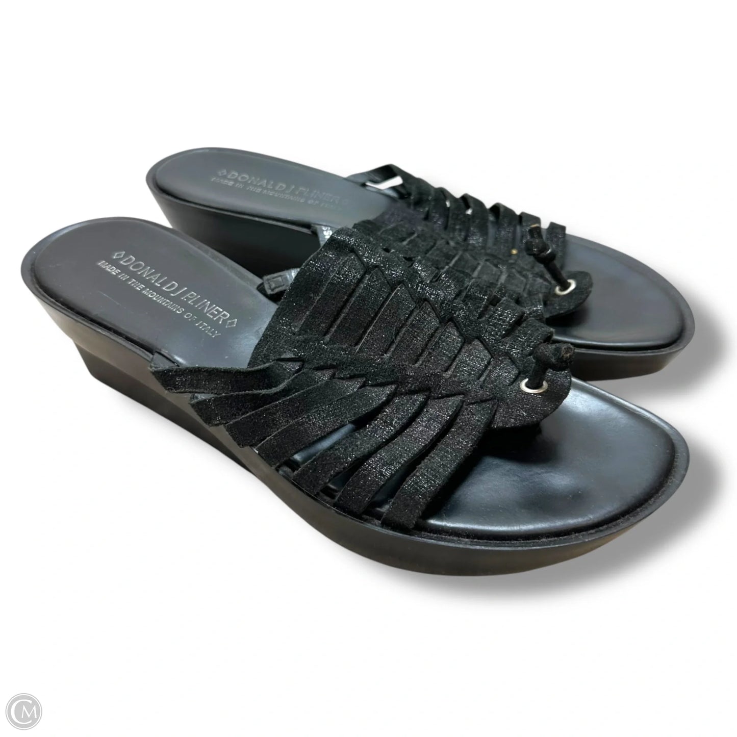 Sandals Heels Block By Donald Pliner In Black, Size: 10