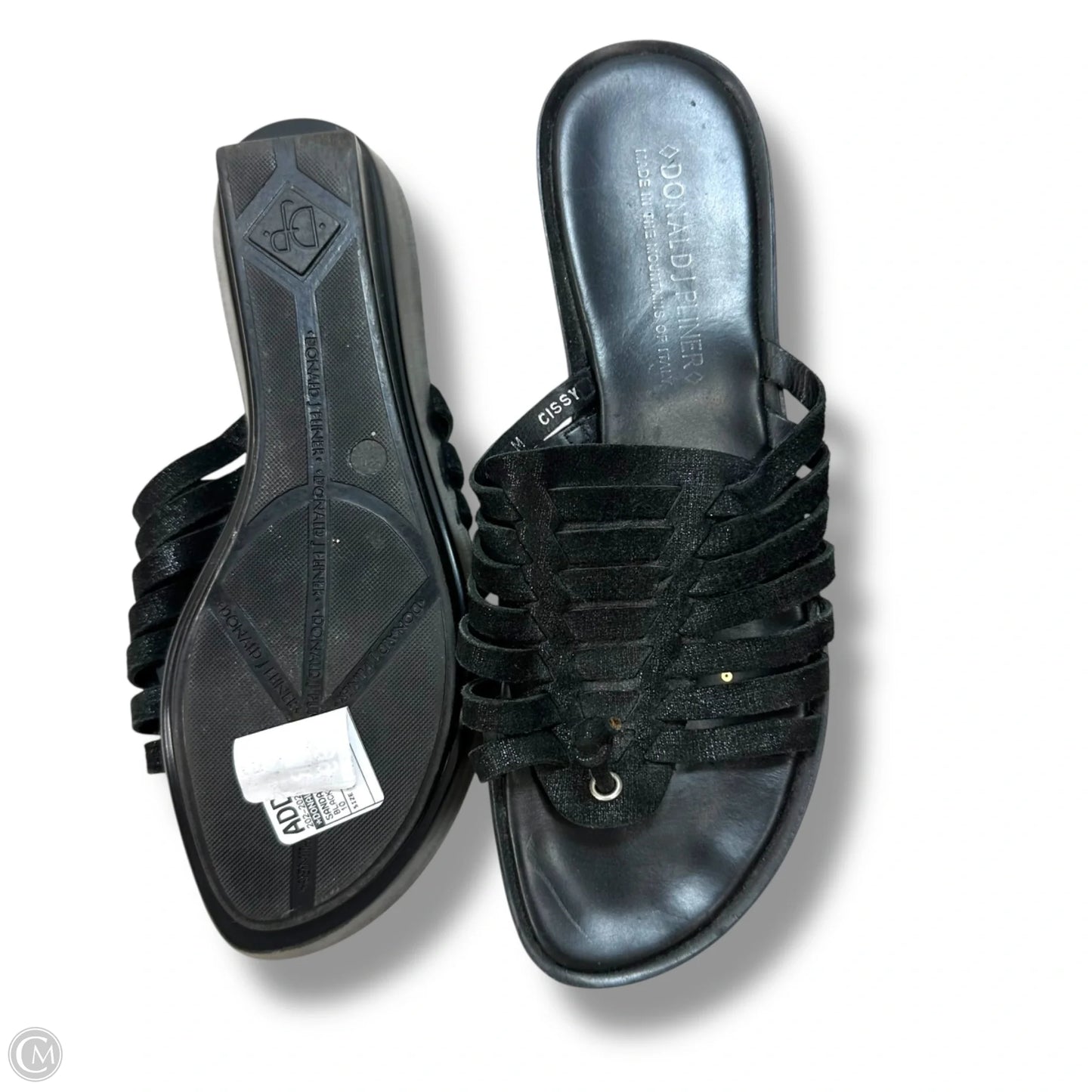 Sandals Heels Block By Donald Pliner In Black, Size: 10