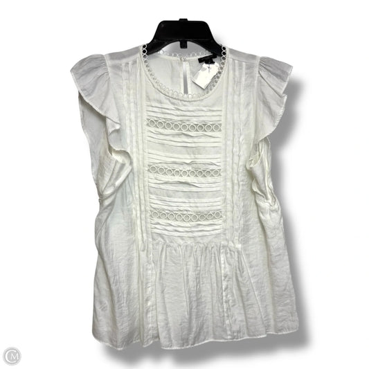 Top Sleeveless Basic By Ann Taylor In White, Size: M