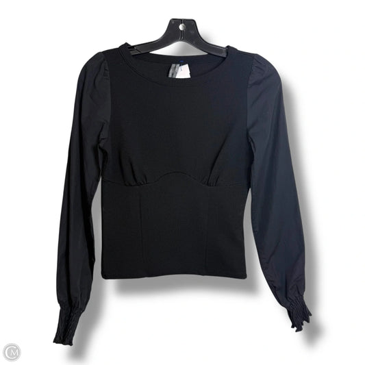 Top Long Sleeve Basic By Anthropologie In Black, Size: Xxs