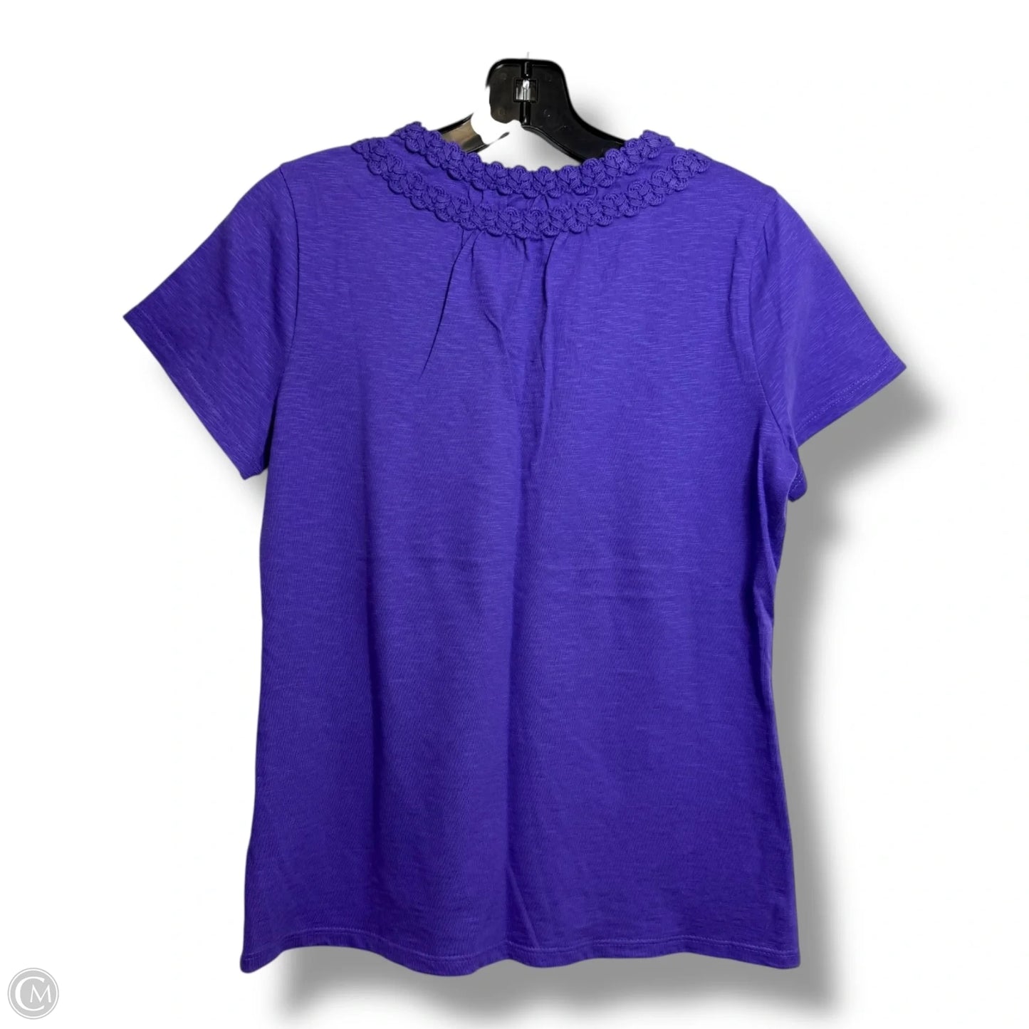Top Short Sleeve Basic By Coldwater Creek In Purple, Size: Xs