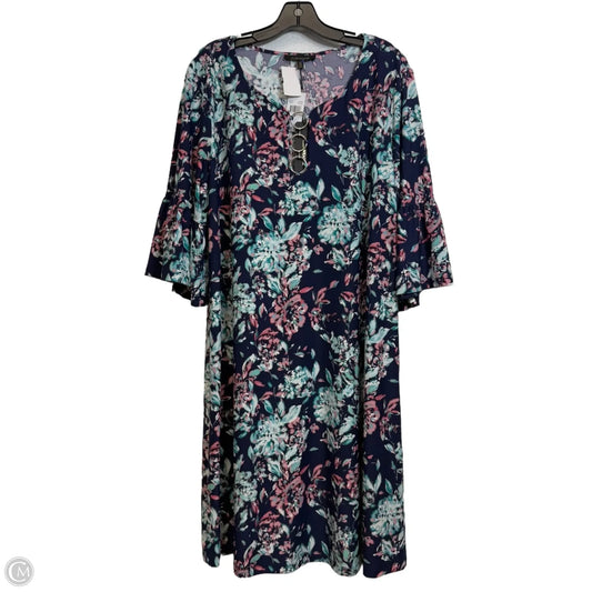 Dress Casual Midi By Clothes Mentor In Blue, Size: 2x