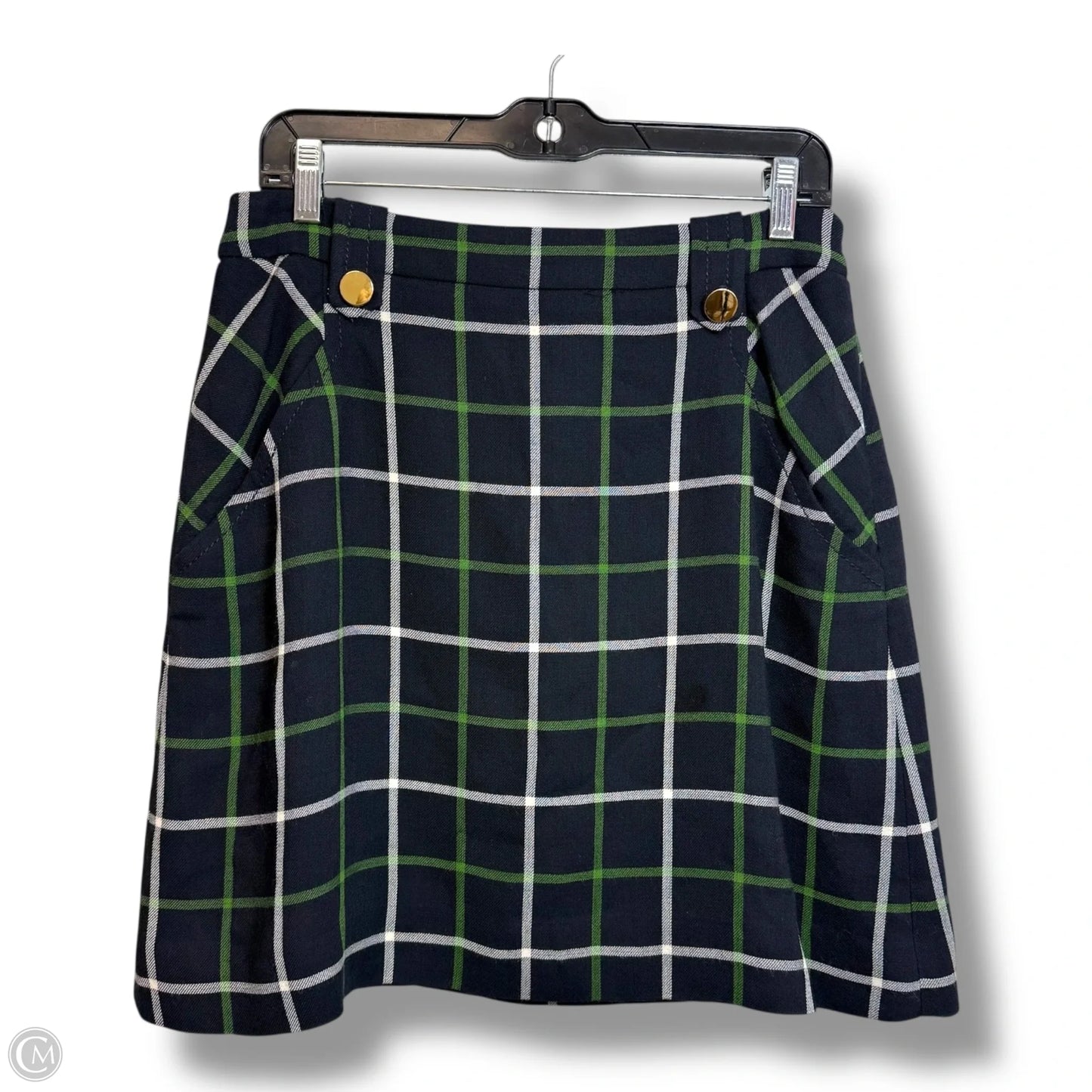 Skirt Designer By Kate Spade In Blue & Green, Size: 8