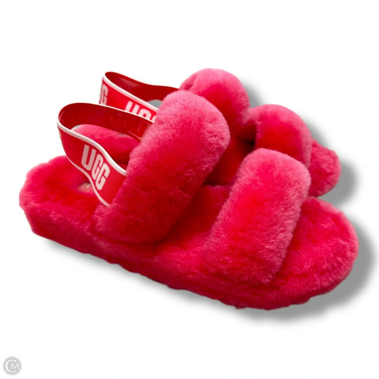 Slippers Designer By Ugg In Pink, Size: 8