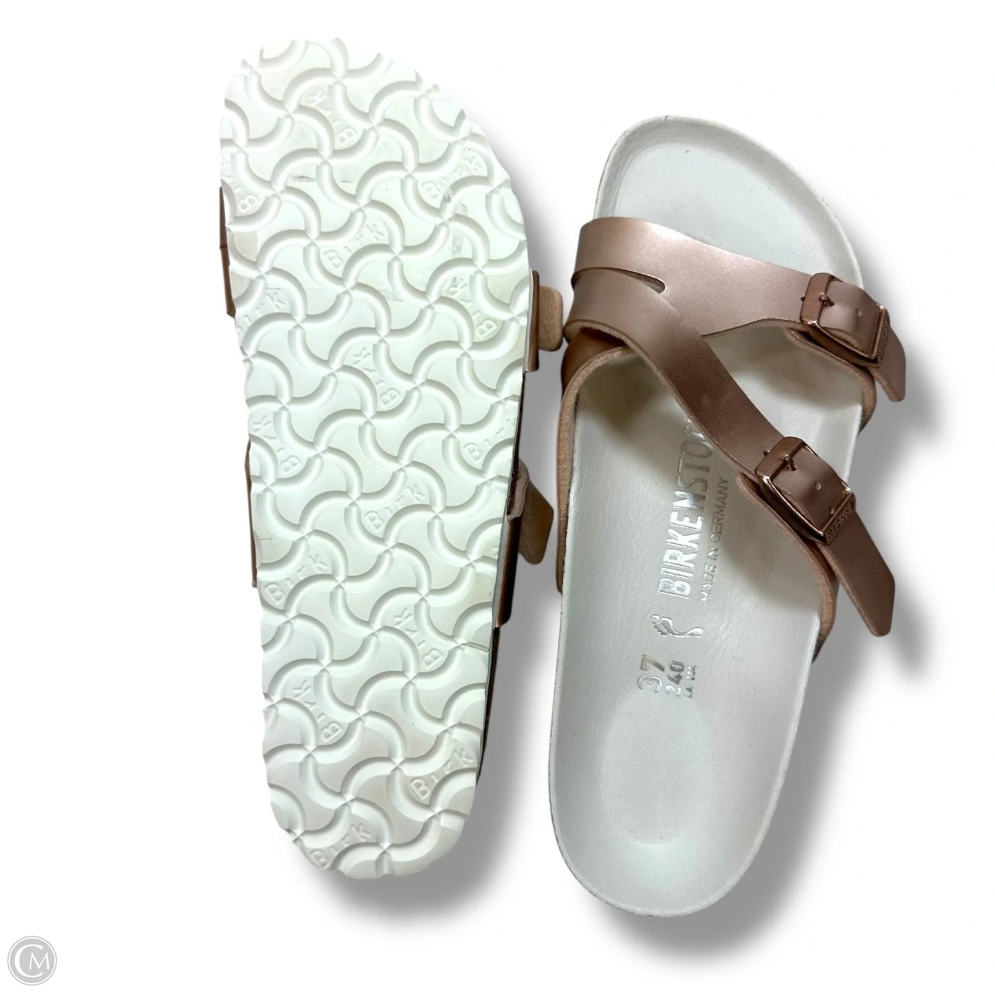 Sandals Flats By Birkenstock In Rose Gold, Size: 6/37
