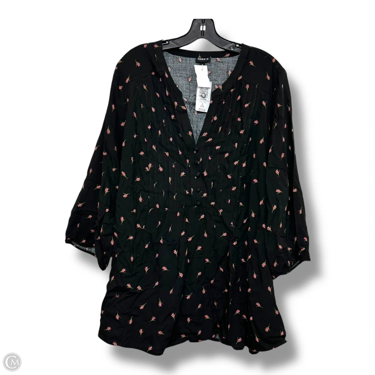 Top Long Sleeve Basic By Torrid In Black, Size: 3x