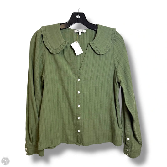 Top Long Sleeve Basic By Madewell In Green, Size: S