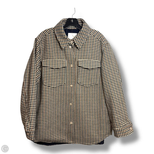 Coat Peacoat By H&m In Brown & Tan, Size: M