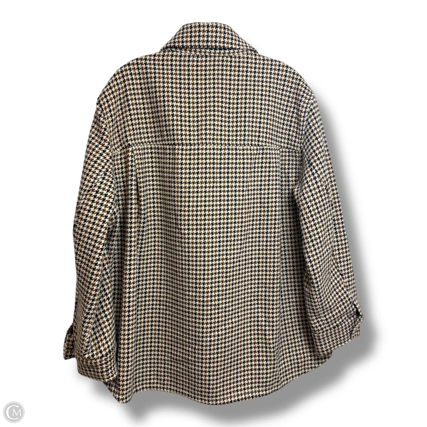 Coat Peacoat By H&m In Brown & Tan, Size: M