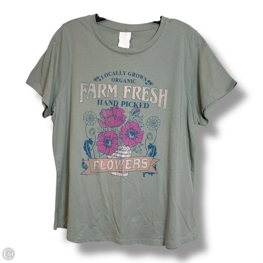 Top Short Sleeve Basic By Mighty Fine In Grey, Size: Xl