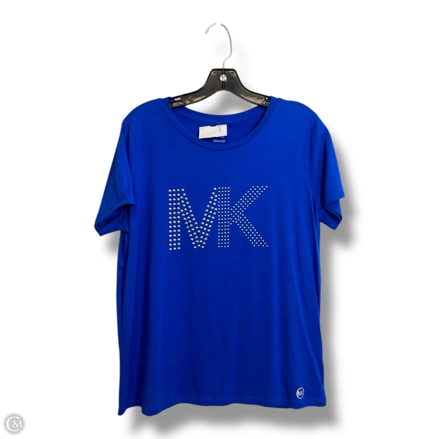 Top Short Sleeve Designer By Michael Kors In Blue, Size: L