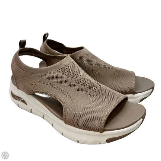 Sandals Sport By Skechers In Tan, Size: 10