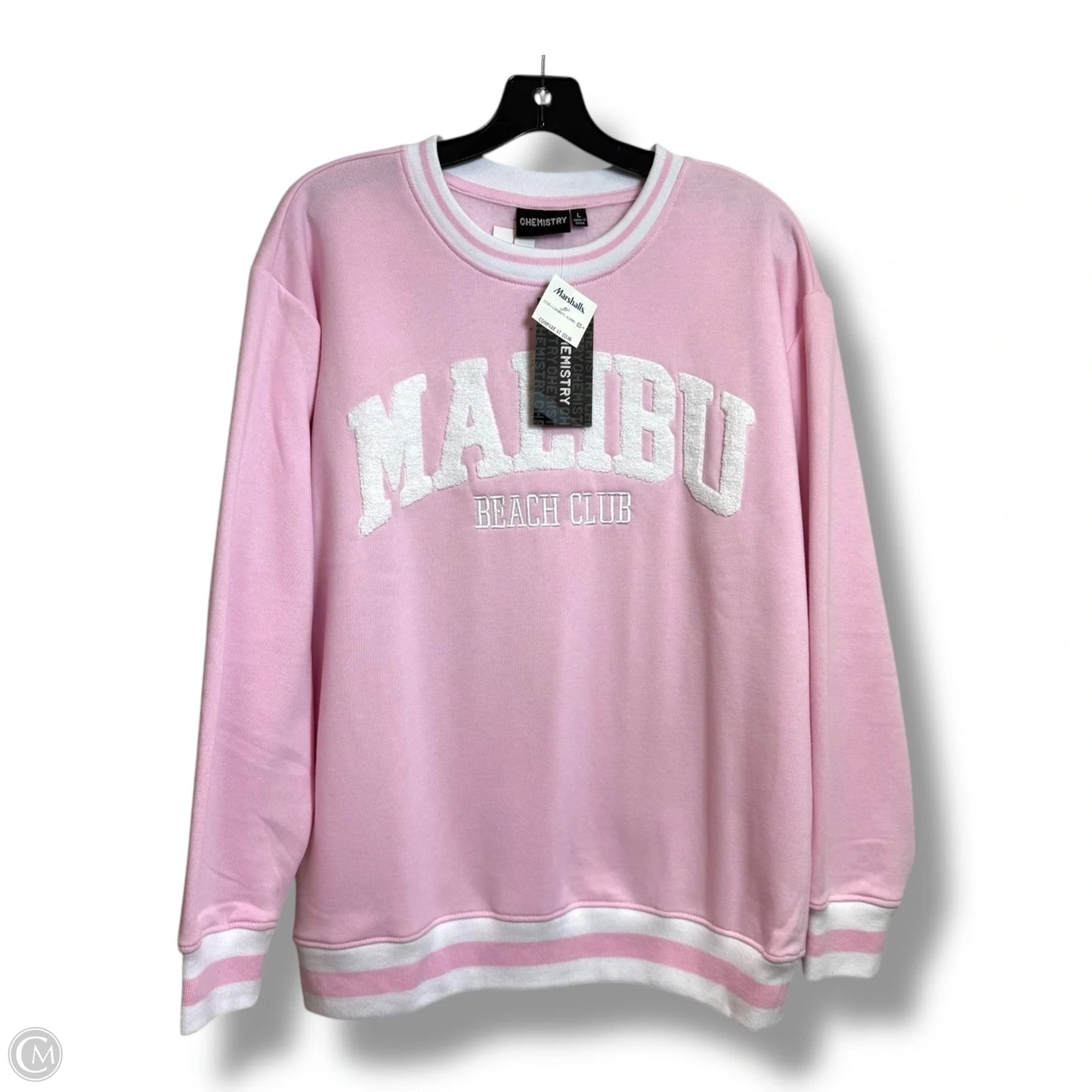 Sweatshirt Crewneck By Clothes Mentor In Pink, Size: L
