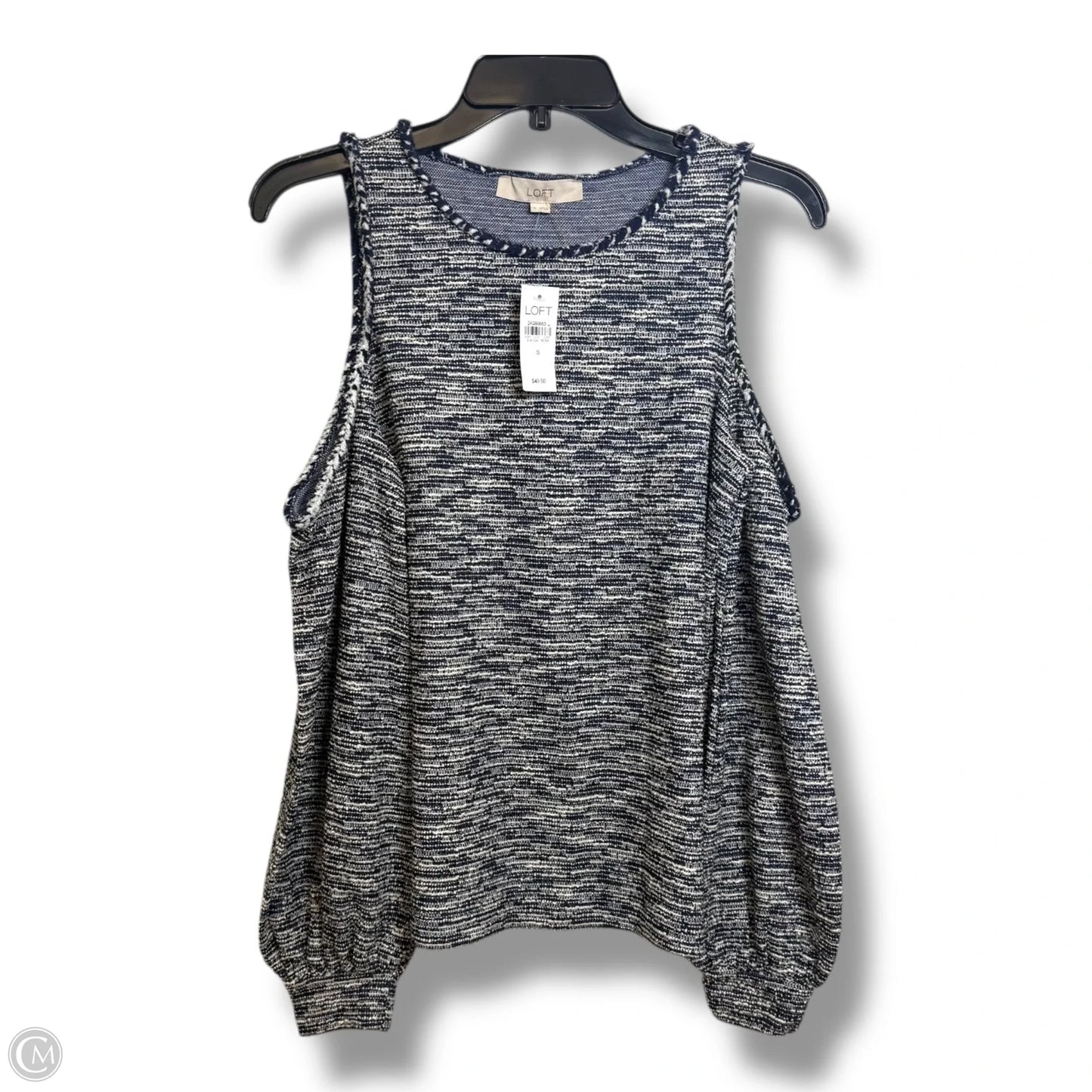 Top Sleeveless By Loft In Blue, Size: S