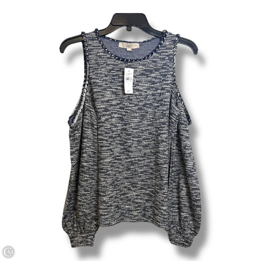 Top Sleeveless By Loft In Blue, Size: S