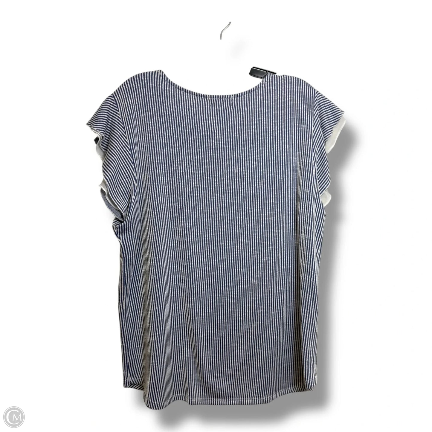 Top Short Sleeve Basic By Clothes Mentor In Striped Pattern, Size: 2x