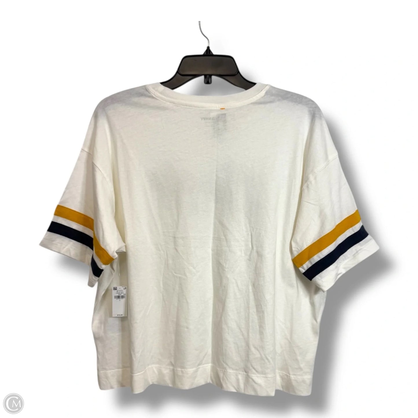 Top Short Sleeve Basic By Old Navy In Cream, Size: L